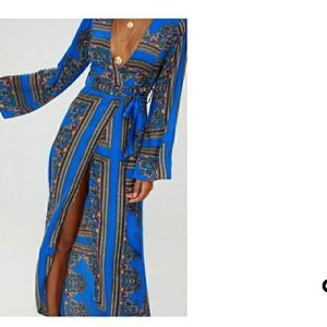 PrettyLittleThing  Satin Kimono Maxi Dress